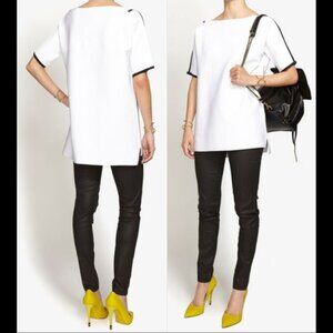 Rag & Bone for Intermix Roxy Boatneck Contrast Piping Tunic Top S